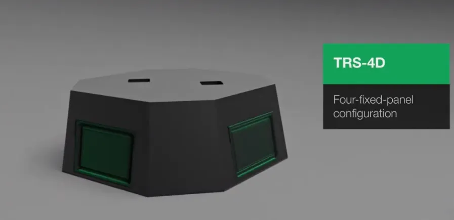 Technisches 3D-Schaubild (Rendering) des TRS-4D der Firma Hensoldt, ein hochmodernes und leistungsfähiges Radar.