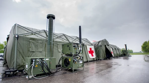 Luftlanderettungszentren: Das Luftlanderettungszentrum leicht verfügt unter anderem über eine Ambulanz, einen OP und intensivmedizinische Pflegekapazitäten.