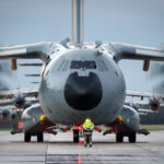 Bundeswehr Symbolbild: Transportflugzeug Airbus A400M auf dem Fliegerhorst Wunstorf.