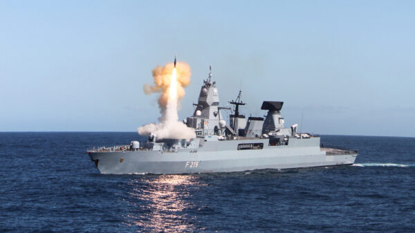 Im August 2011 verließ die SACHSEN ihren Heimathafen, um im Schießgebiet „Denel Overberg Test Range“ vor Südafrika das Flugkörperschießen „Missile Firing Exercise F124 - 2011“ zu absolvieren. Dabei wurde unter anderem nachgewiesen, dass die Fregatte SACHSEN und damit die Luftverteidigungsfregatte der Klasse F 124 in der Lage ist, nicht nur sich selbst gegen schnell anfliegende Flugkörper zu verteidigen, sondern auch andere Einheiten im Verband zu schützen.