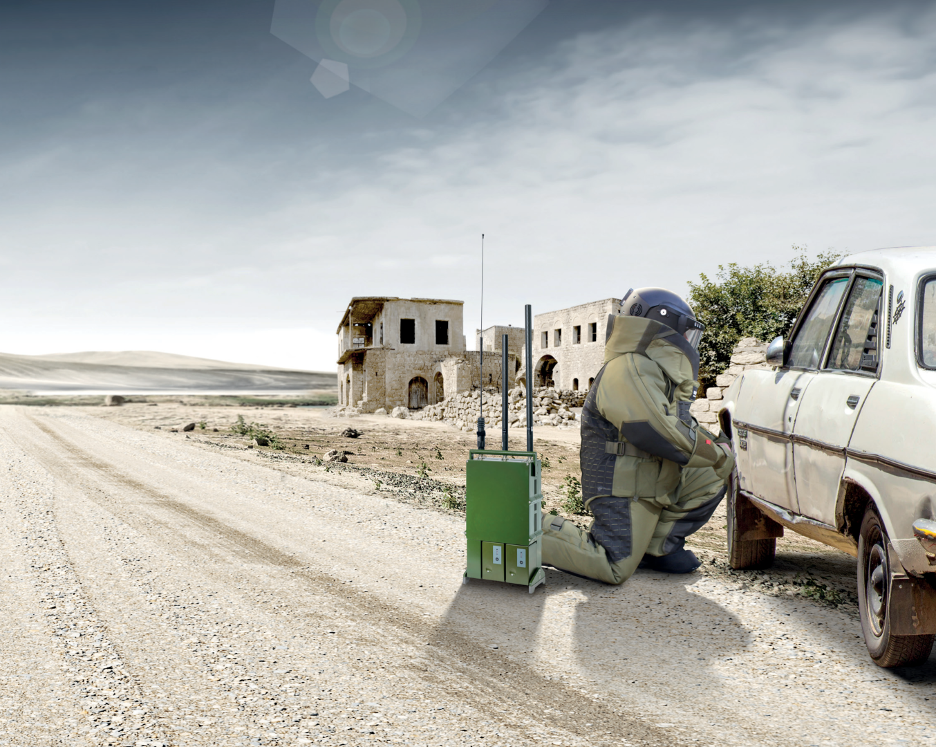 Soldaten werden durch den Jammer vor Fernzündungen von Sprengsätzen geschützt.