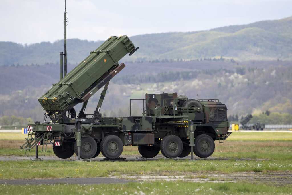 Waffen in die Ukraine: Ein Startgerät vom Flugabwehrraketensystem Patriot, wie es auch in der Ukraine zum Einsatz kommt.