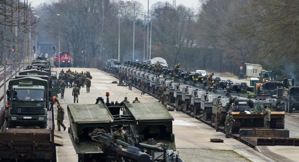 Deutschland hat sich verpflichtet im Rahmen der Bündnisverteidigung eine Brigade nach Litauen zu verlegen.