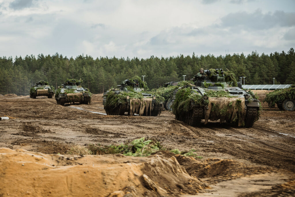 Unterfinanzierung der Bundeswehr: Die Modernisierung der Bundeswehr ist weiterhin unterfinanziert (hier Marder bei der Übung Griffin Lightning 2023). Foto: Bundeswehr/Jana Neumann