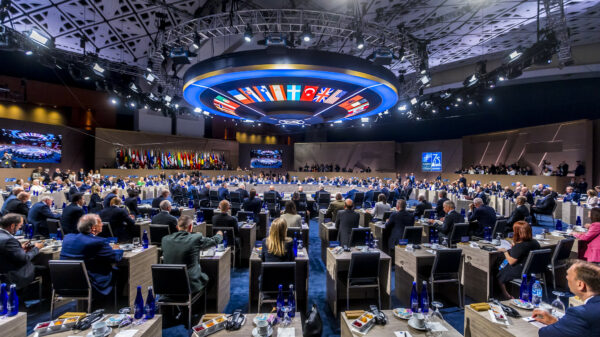 Das Treffen des Nordatlantikrats auf Ebene der Staats- und Regierungschefs in Washington. Der NATO-Gipfel hat eine Abschlusserklärung gefunden.
