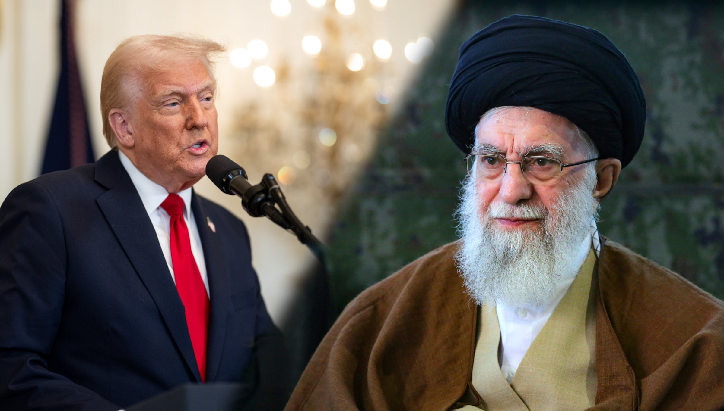 US_Präsident Donald J. Trump (l.) schrieb einen Brief an das iranische Staatsoberhaupt, Ajatollah Ali Khamenei.