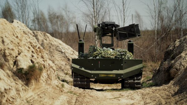 In der Ukraine eingesetzter Kampfroboter Gereon von ARX Robotics. Durch die neue strategische Partnerschaft mit Helsing soll die Intelligenz der Systeme erweitert werden.