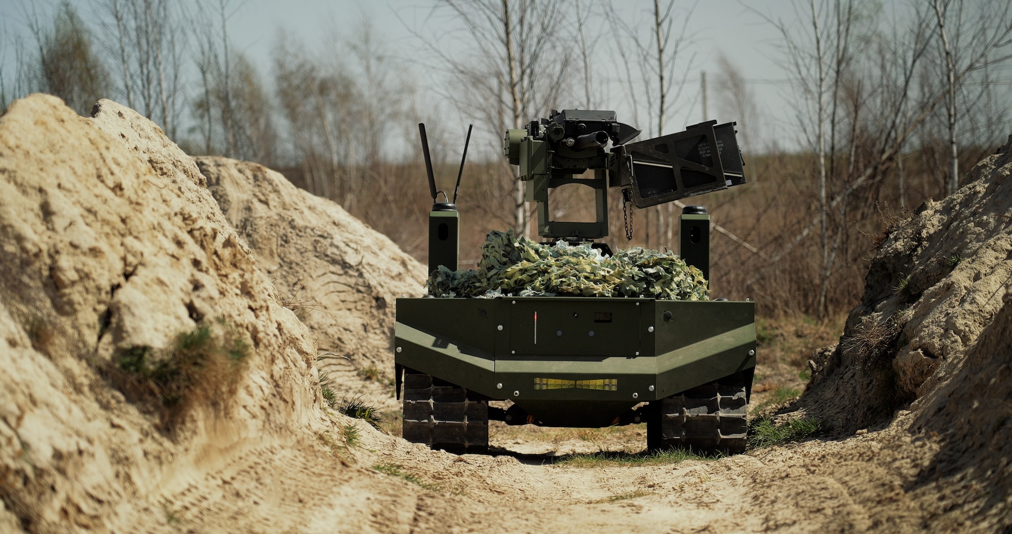 In der Ukraine eingesetzter Kampfroboter Gereon von ARX Robotics. Durch die neue strategische Partnerschaft mit Helsing soll die Intelligenz der Systeme erweitert werden.