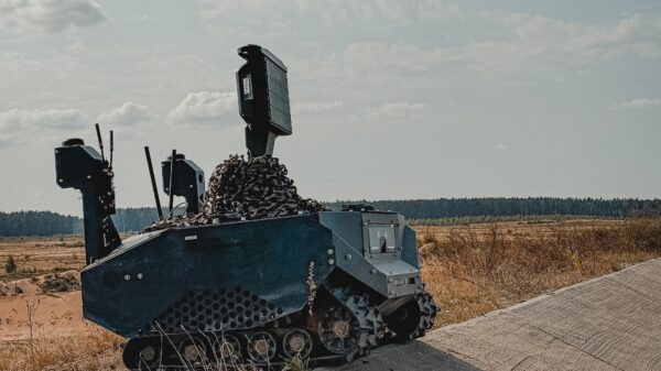 Der Roboter Gereon RCS mit Thales-Radar bei den Tests des deutschen Heeres.