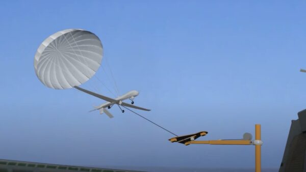 UAVs auf hoher See – Jedes Schiff kann ein Drohnenträger sein Animation des LAR-DH-Konzepts.