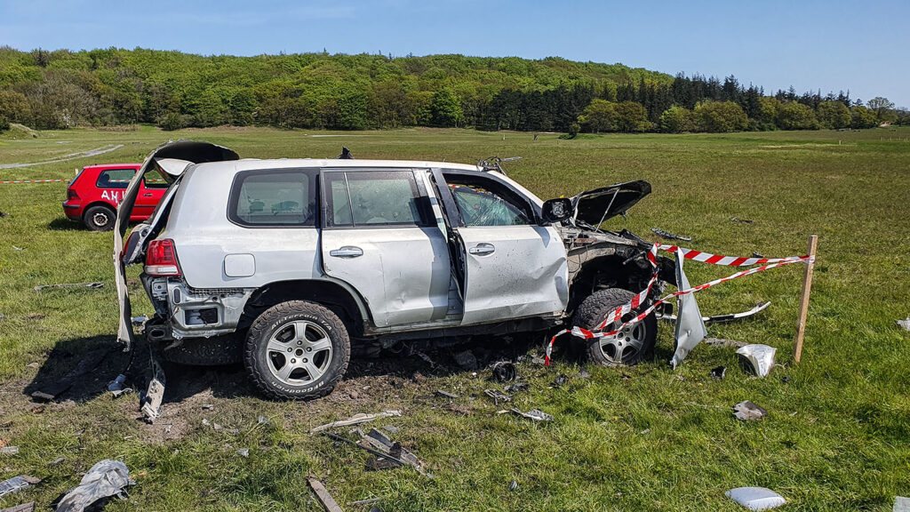 Sondergeschützter Toyota Landcruiser nach Umsetzung IED.