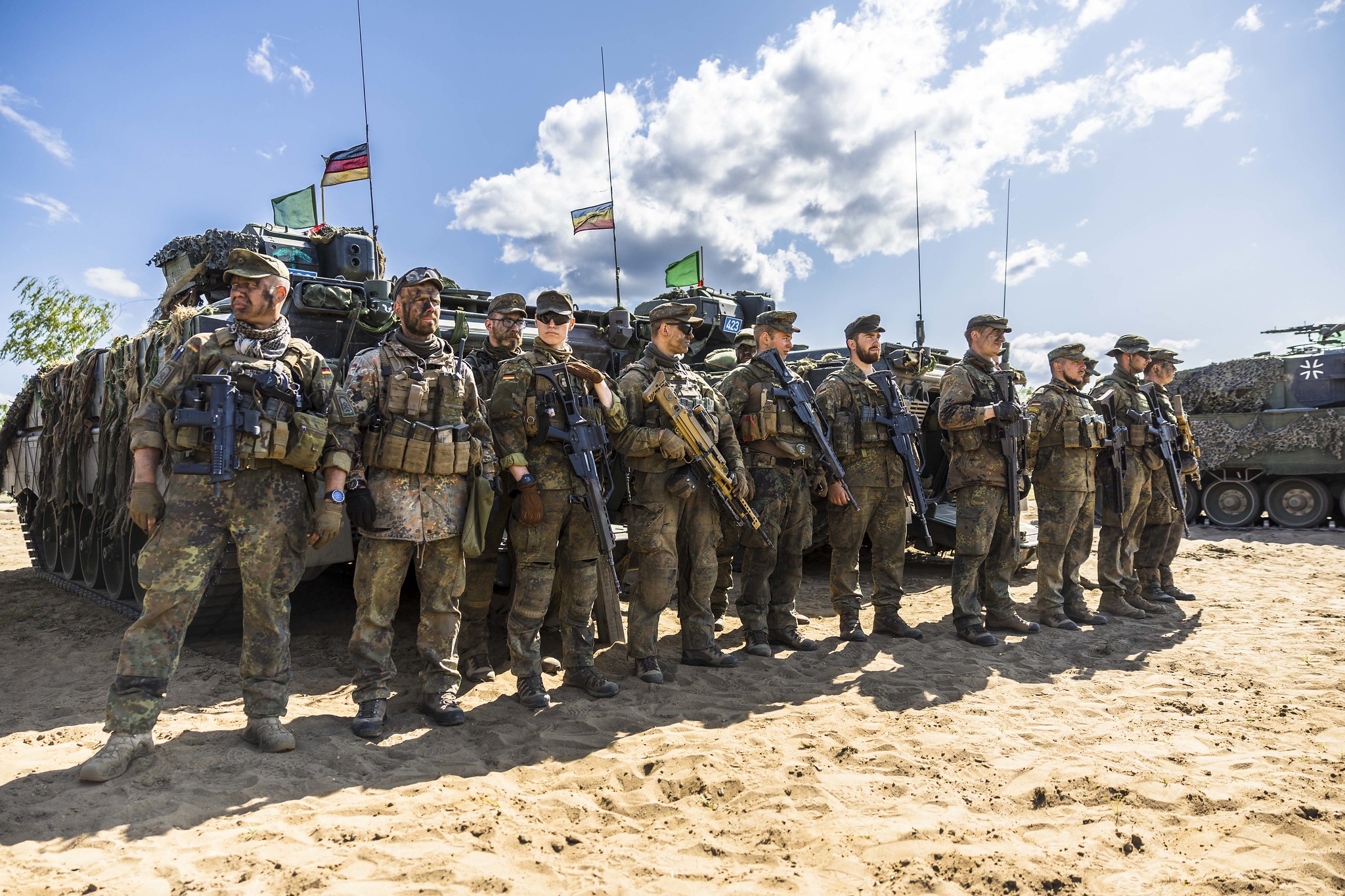 Indienststellung und Stationierung: Bundeswehrsoldaten sollen in der Brigade 45 in Litauen die NATO-Ostflanke sichern.