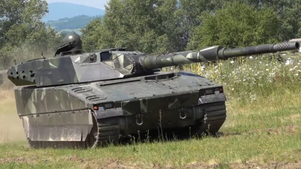 CV90120 bei seiner Vorführung in der Slowakei im Juni 2024.