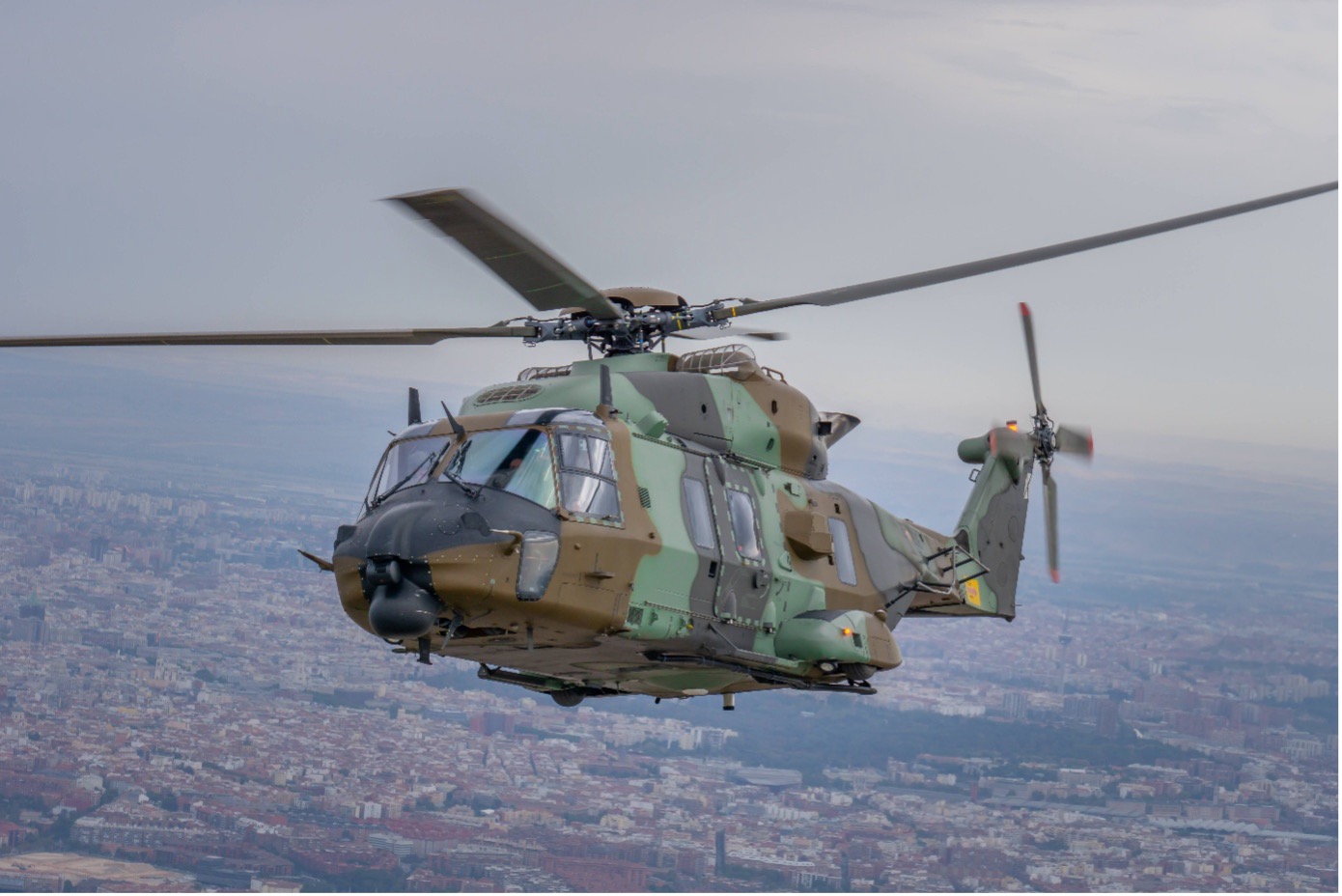 Das neue Selbstschutzsystem von Indra soll in Zukunft unter anderem die NH90 der spanischen Streitkräfte schützen