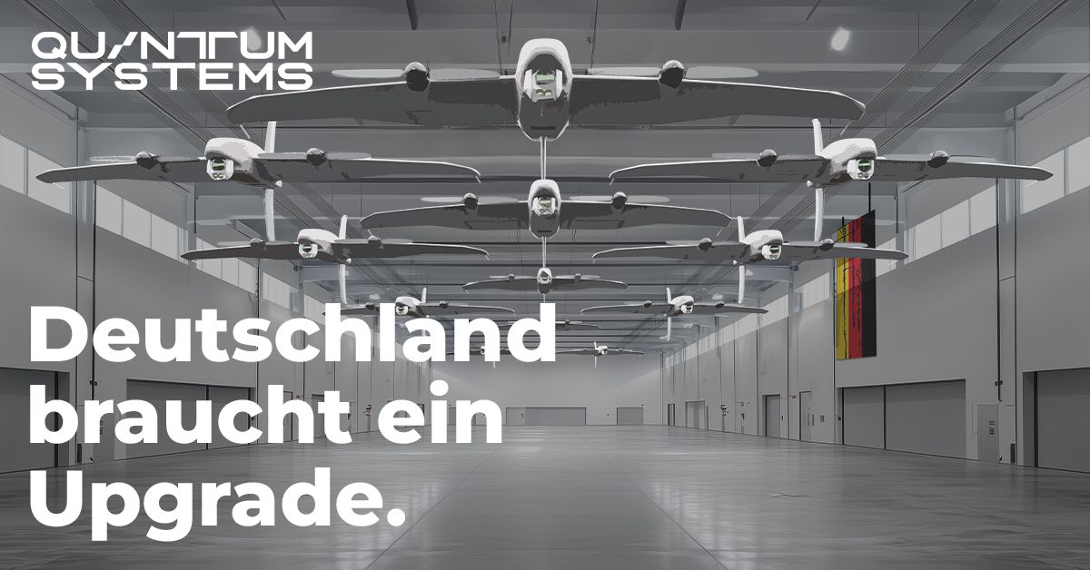 Ein Motiv der Drohnen-Offensive im politischen Berlin – Quantum Systems will die Fähigkeitslücke Drohne schließen.