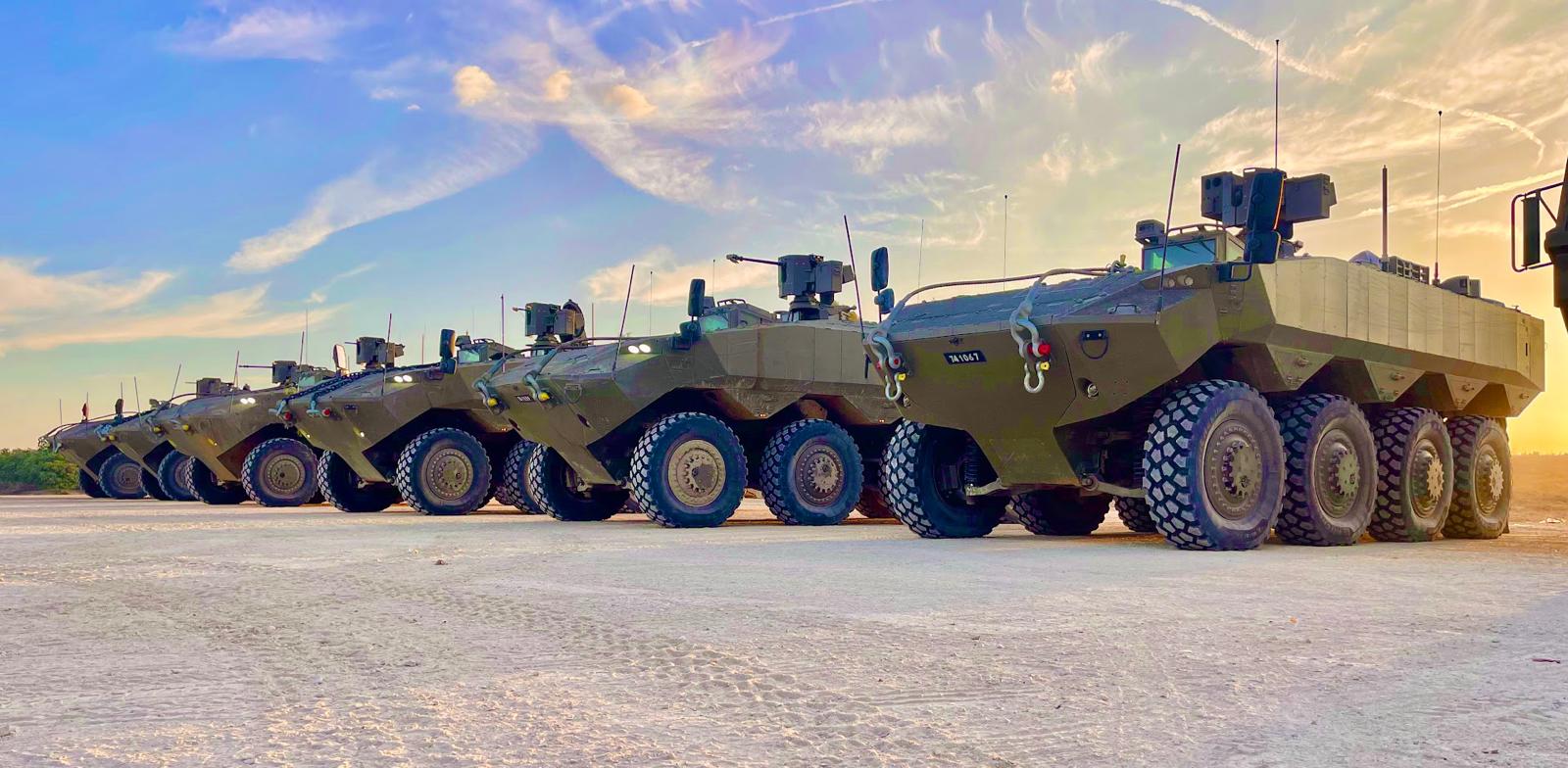 Israels Panzer : Der Radpanzer Eitan wird auch im aktuellen Gazakrieg eingesetzt.