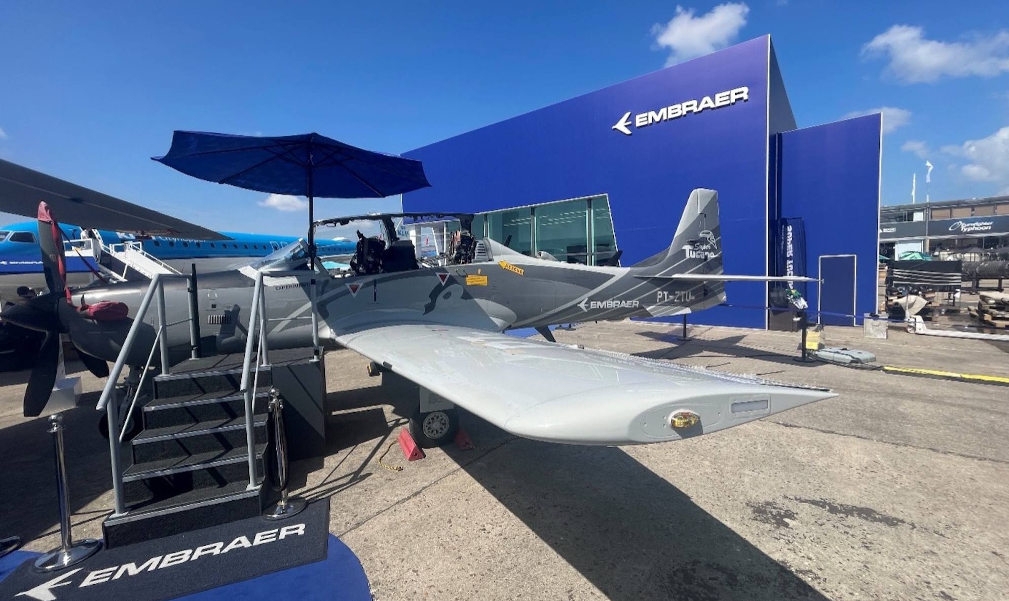 Die Embraer A-29N Super Tucano auf der Paris Air Show 2025.