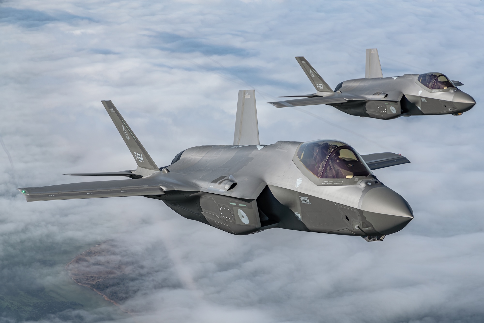 Niederländische F-35. Diese Kampfflugzeuge kamen gegen die russischen Shahed Drohnen über Polen zum Einsatz.