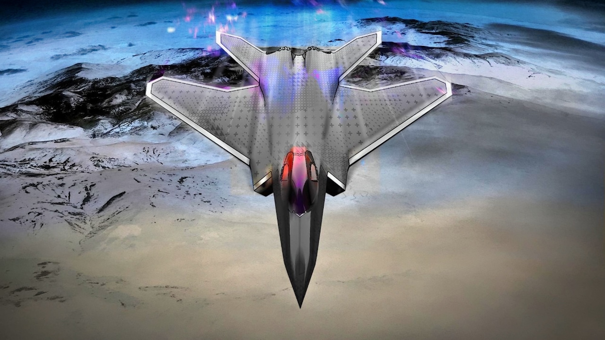 Artist Impression des FCAS-Kampfflugzeugs von Dassault.