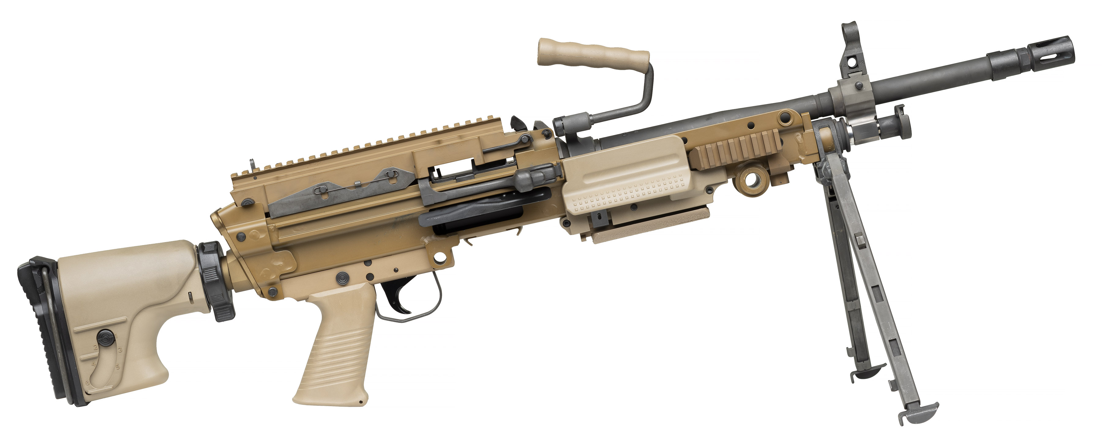 Das FN MINIMI 7.62 Mk3 in der Variante mit langer Schiene.