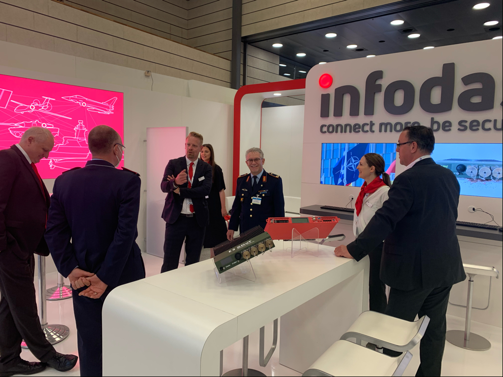 Der IT-Sicherheitsspezialist infodas bei der AFCEA-Fachausstellung.