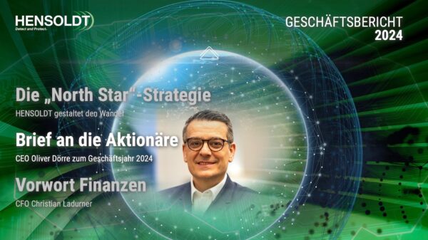 „Insgesamt sind wir bestens aufgestellt, um unser ambitioniertes Ziel von fünf Milliarden Euro Umsatz im Jahr 2030 zu erreichen“, betonte Oliver Dörre, CEO von HENSOLDT, bei der Vorstellung des Geschäftsberichts 2024.