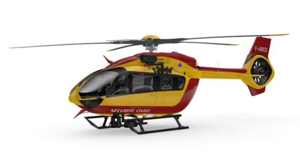 Der Hubschrauber Airbus H145 von Airbus Helicopters in einer zivilen SAR-Version für Frankreich.