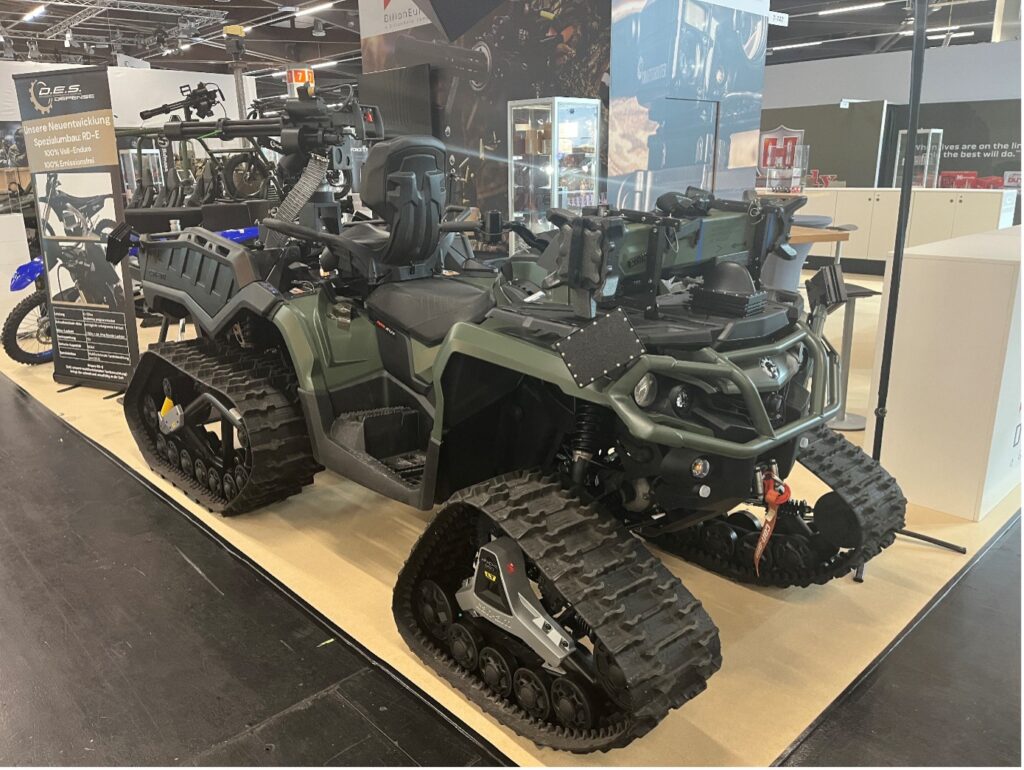 Hochmobiles Fahrzeug zur Drohnenabwehr. Als Basis dient ein Can-Am Outlander. Auch hier ist ein MG6 als Bewaffnung verbaut. (Foto- AF)