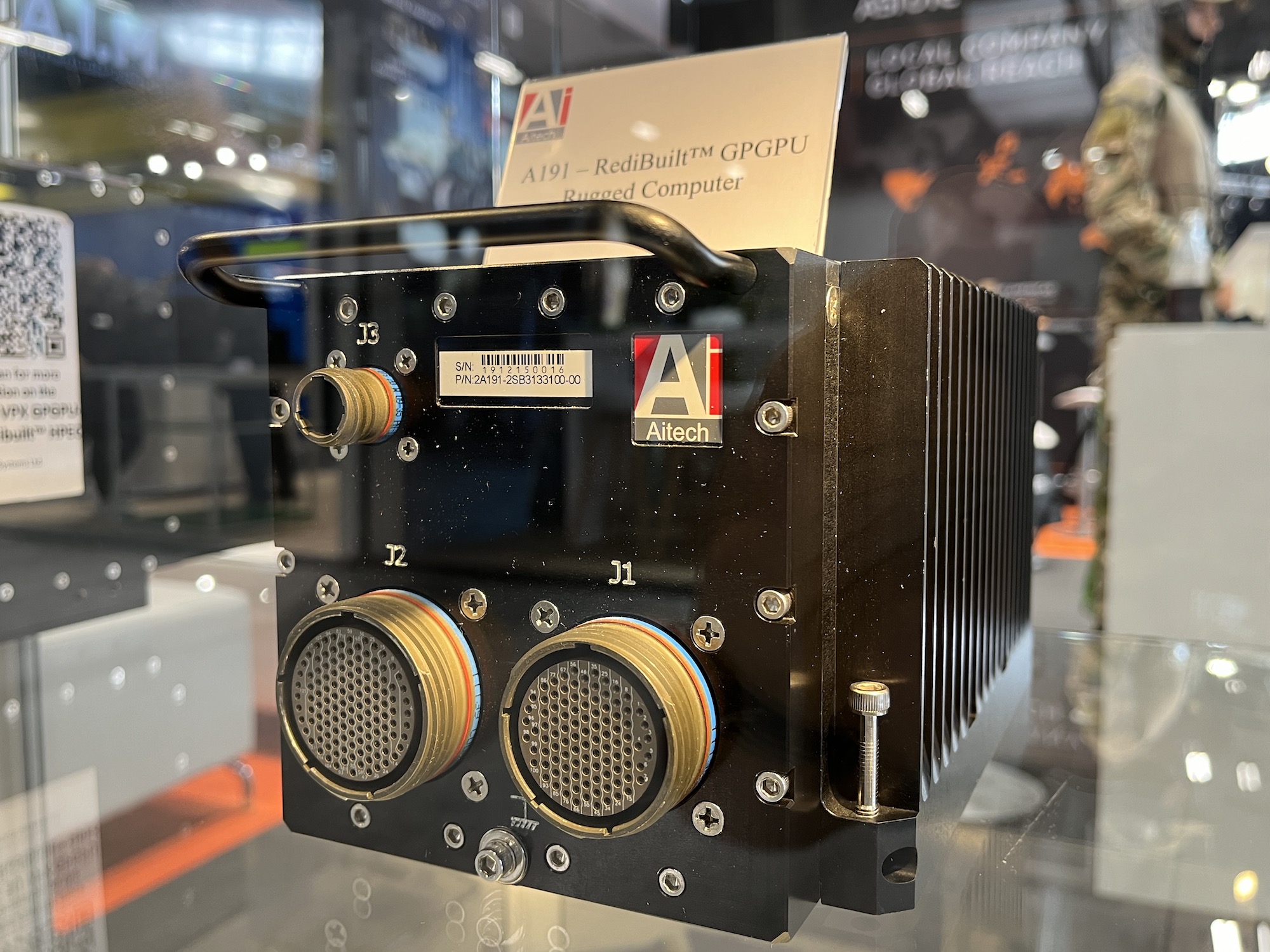 AITECH-Rechner: Der A191 RediBuilt GPGPU Rugged Comupter von AITECH auf der Eurosatory in Paris.