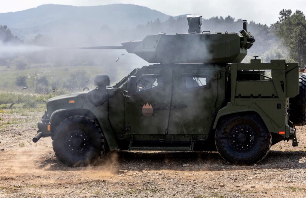 JLTV-Fahrzeug mit dem MANGART 25 mm Turm von VALHALLA. (Foto: VALHALLA)
