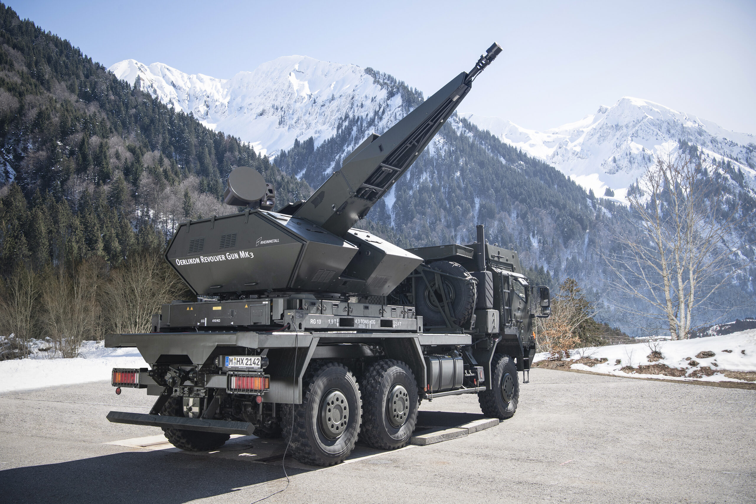Deutschland lieferte bereits mehrere Systeme zur Luftverteidigung an die Ukraine. Neben den mittlerweile berühmten IRIS-T SL unter anderem auch Skynex von Rheinmetall (im Bild).