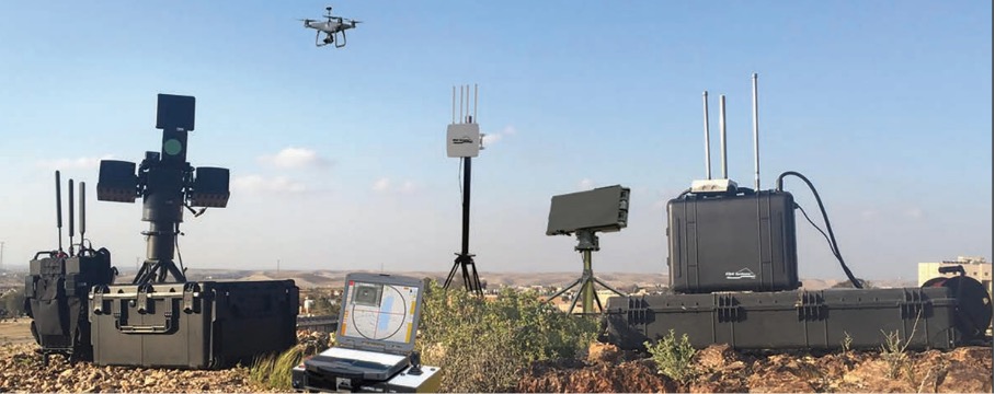 Modulares und mobiles Luftabwehrsystem RED SKY für Gefahren in niedrigen Flughöhen.