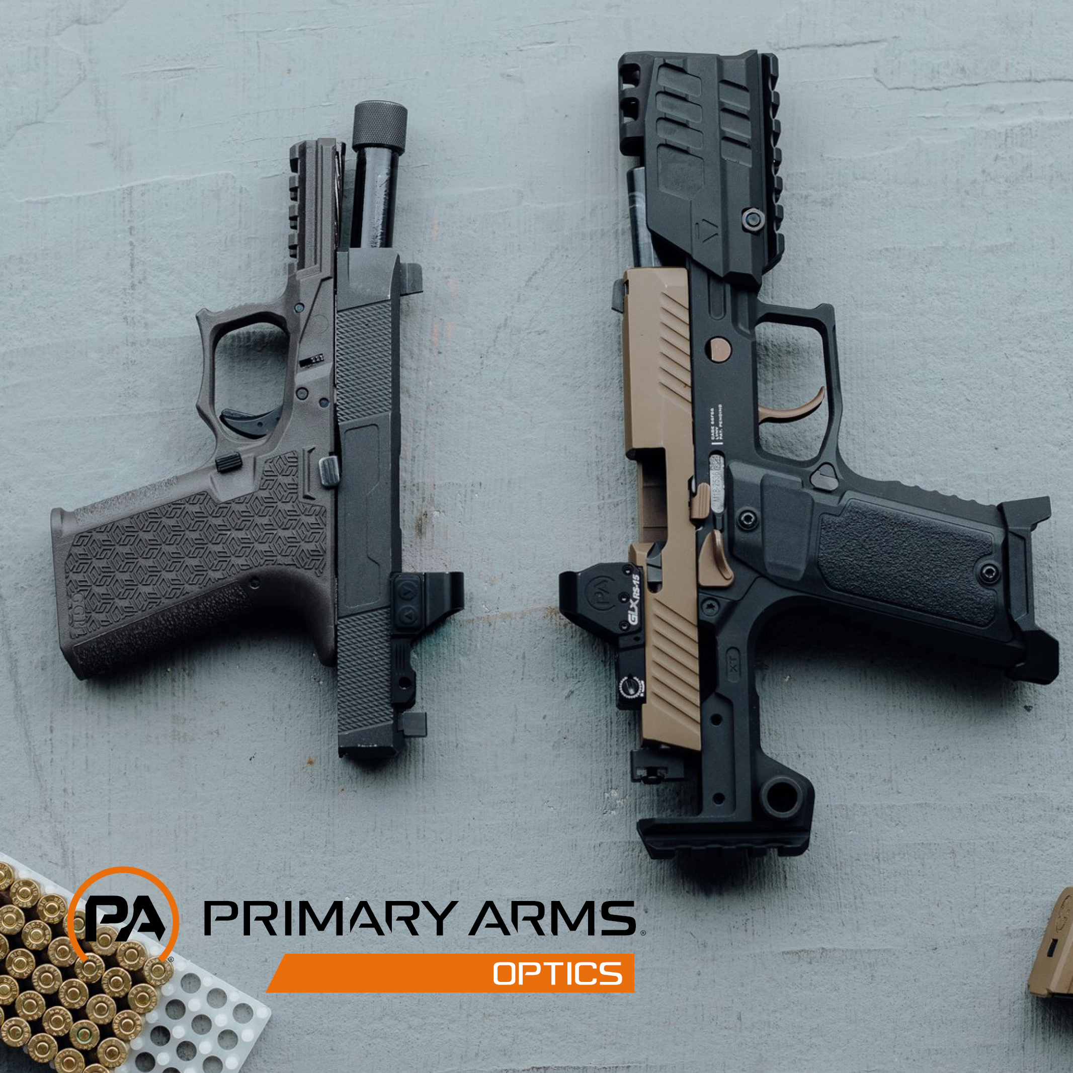 Das Reflexvisier GLx RS-15 von Primary Arms Optics verbaut.