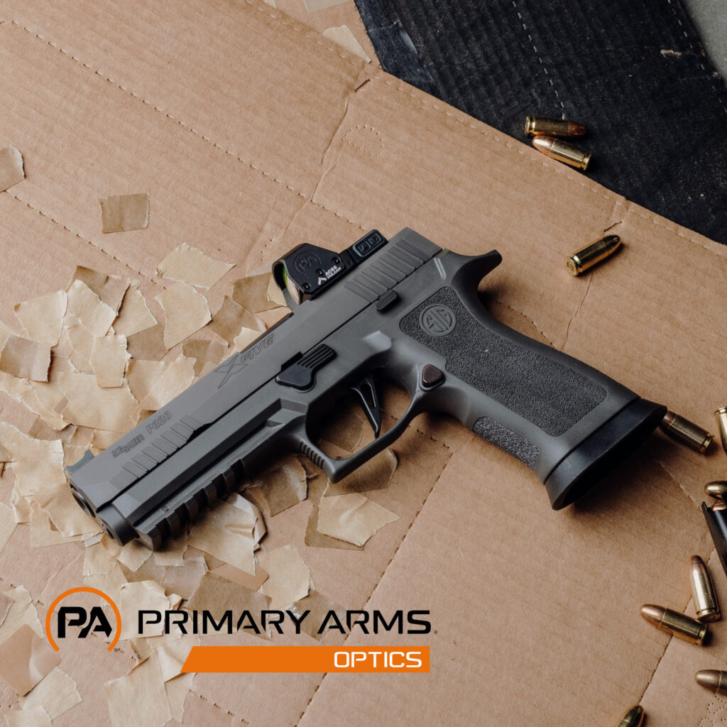 Das Reflexvisier GLx RS-15 von Primary Arms Optics auf einer SigSauer P320.