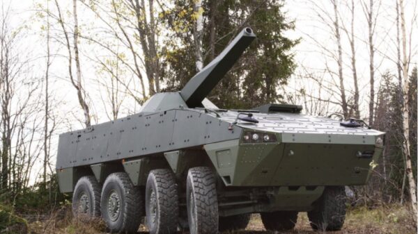 Patria NEMO Mörsersystem auf einem Landfahrzeug integriert. Bereist Mitte 2020 erprobt die U.S. Army eine solche Lösung. (Foto- Patria)
