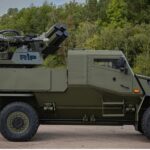Auf der DSEI feierte der Foxhound mit RIwP-Turm seine Premiere.