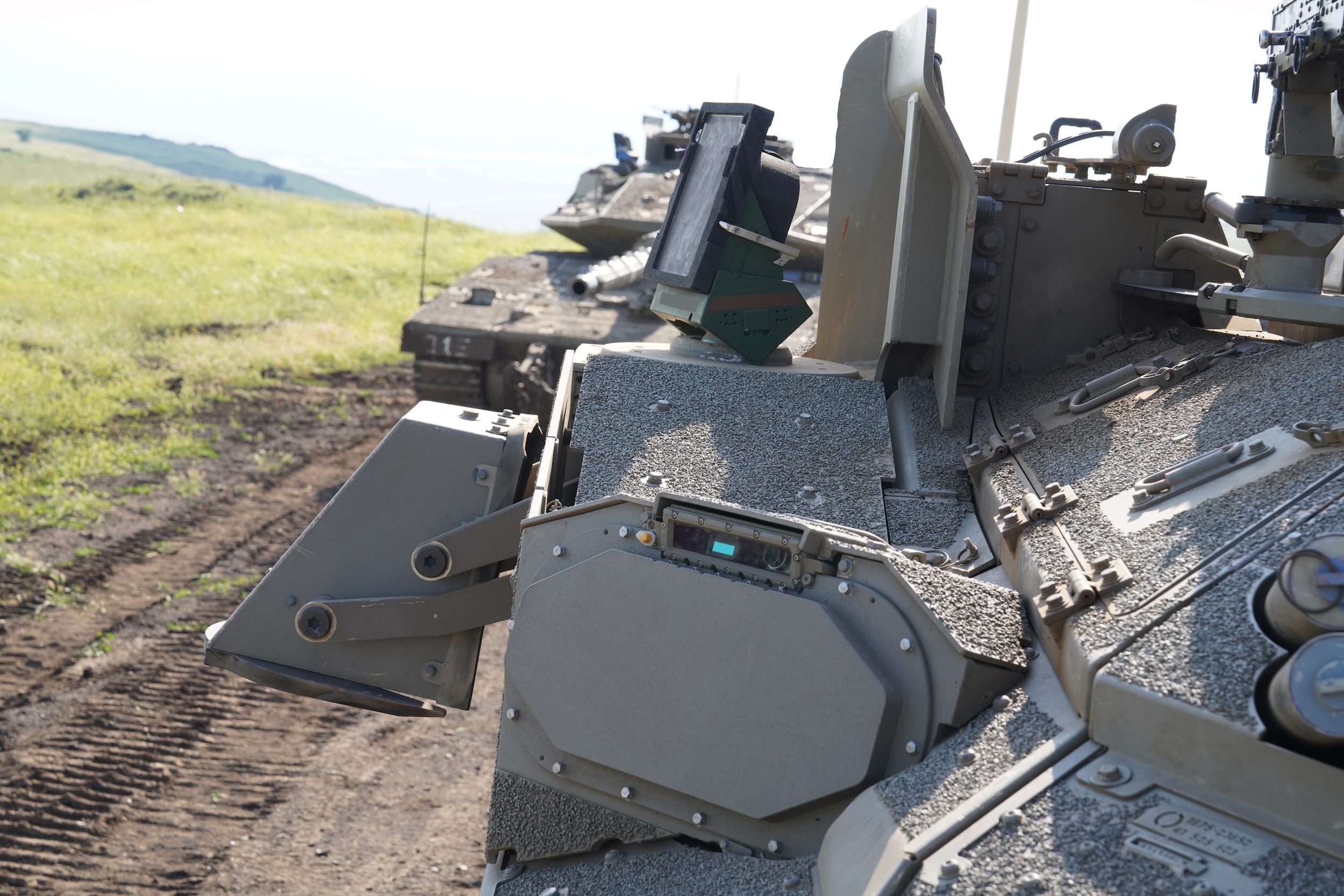 TROPHY auf einem israelischen Merkava Kampfpanzer.