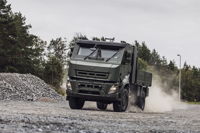 Der gepanzerte Volvo Defense FMX 4x4-Lkw wird auf der DSEI ausgestellt.