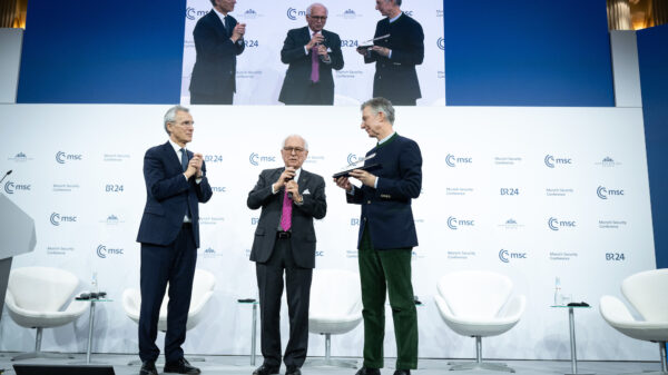 Jens Stoltenberg, Münchner Sicherheitskonferenz 2025: Ein Epochenbruch? : Wolfgang Ischinger und Christoph Heusgen. (v. l. n. r.)