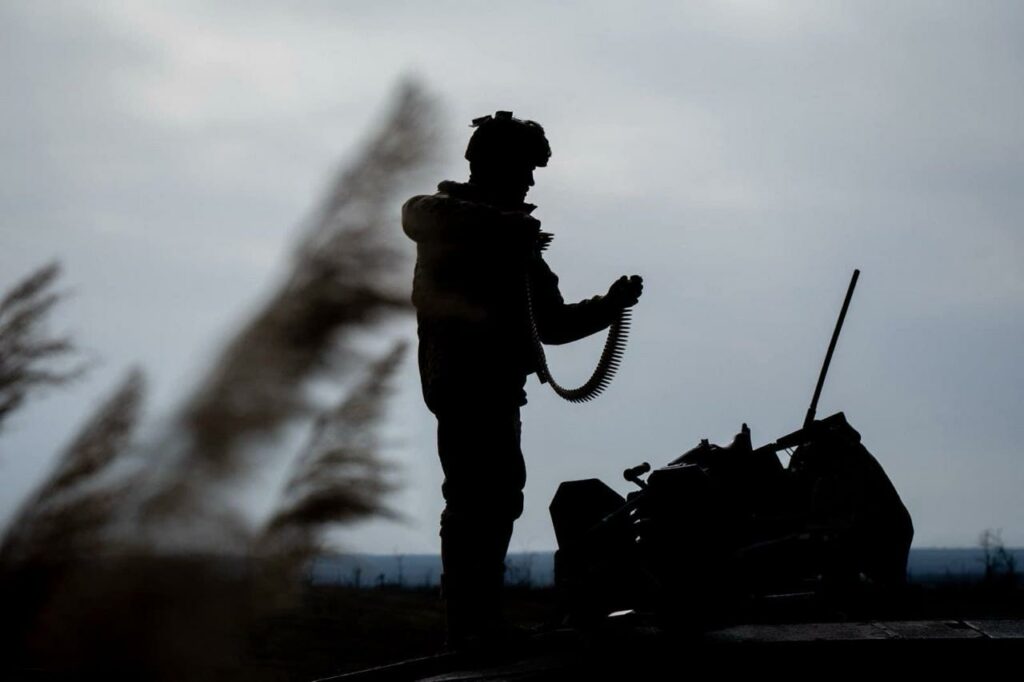 Ukrainischer Soldat der 82. Luftangriffsbrigade.