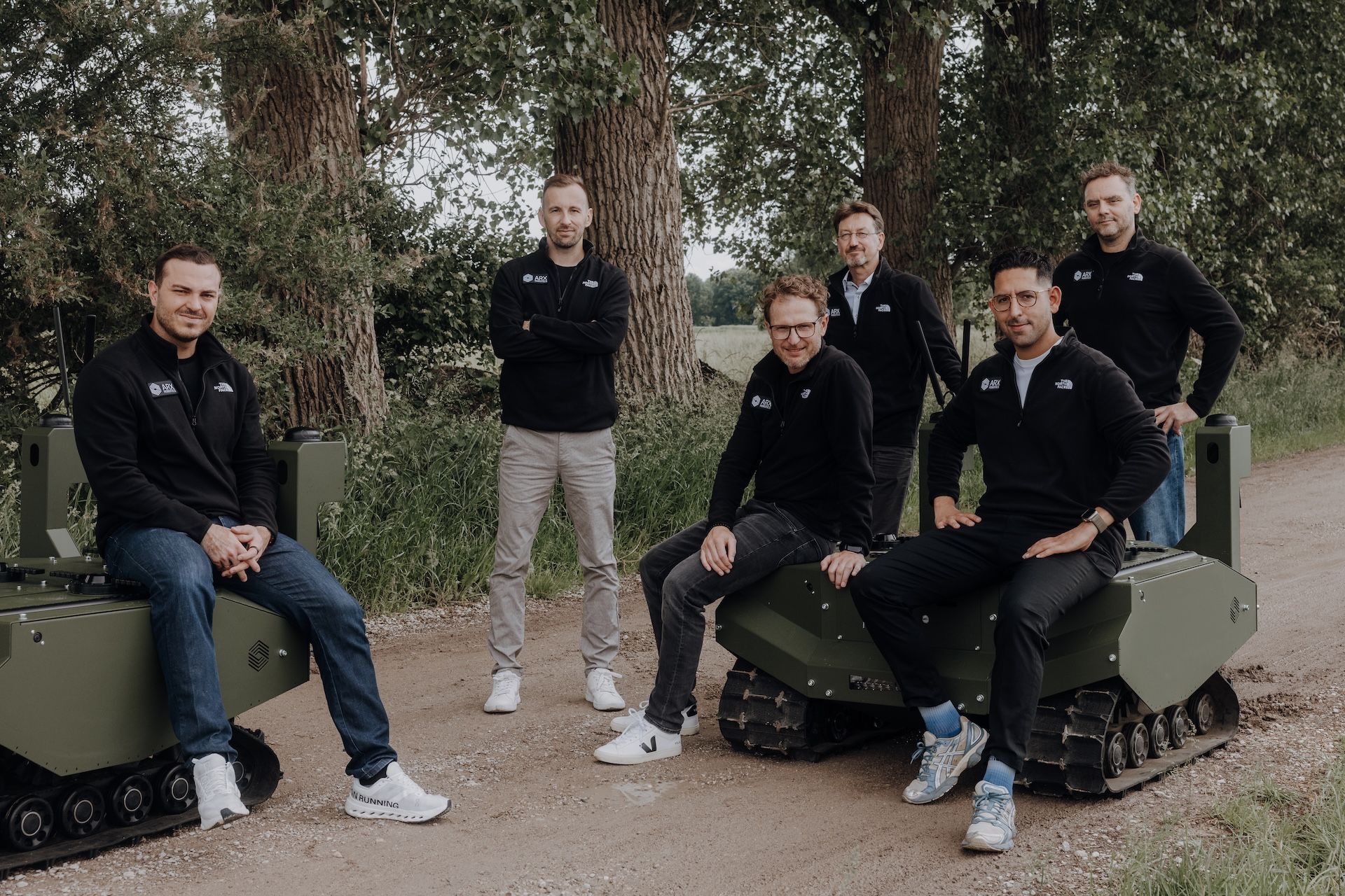 Das neue Führungsteam von ARX Robotics (v.l.n.r.): Max Wied, Stefan Roebel, Dr. Volker Hartmann, Peter Schulze, Marc Wietfeld und Ciaran Murphy.