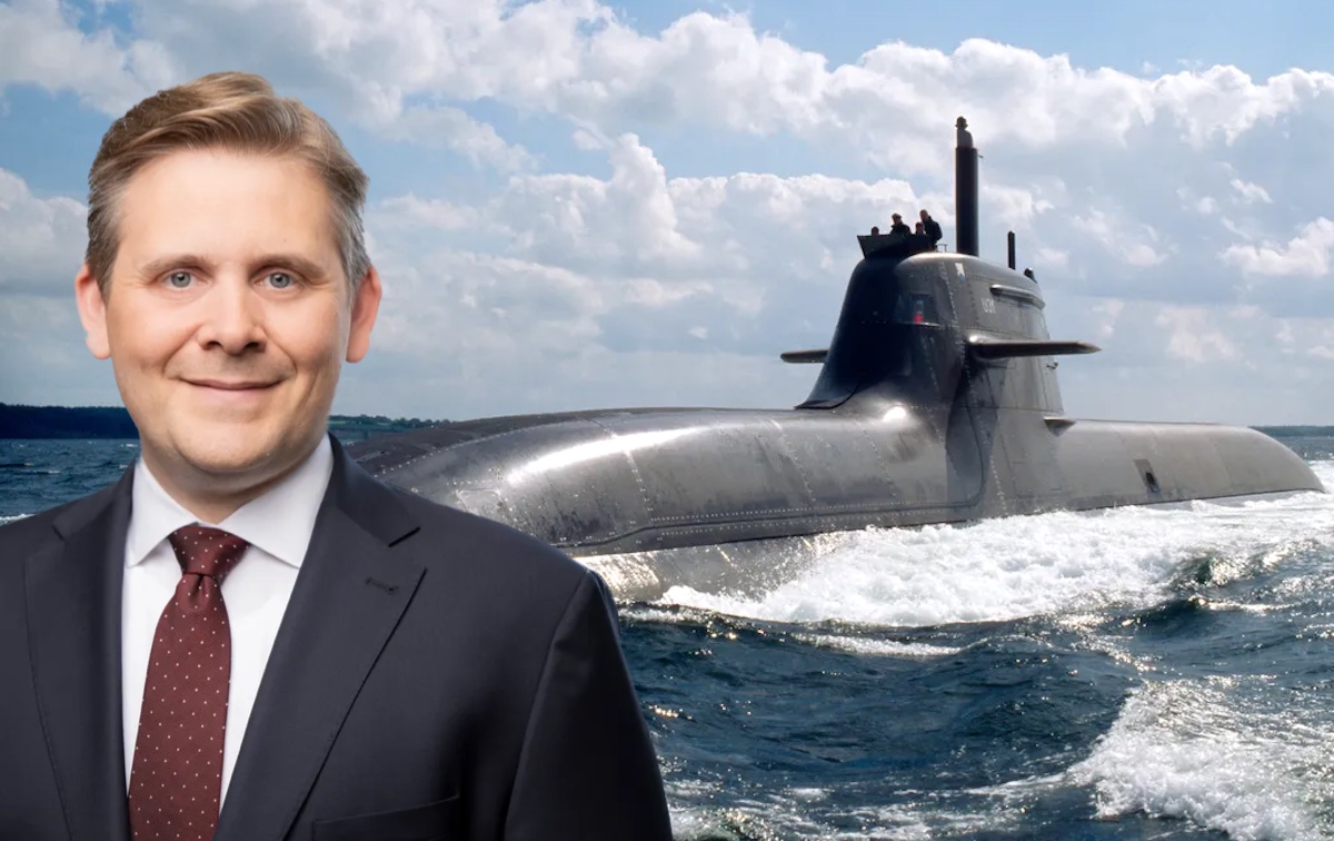 U31 auf Probefahrt mit CFO Paul Glaser von thyssenkrupp Marine Systems.