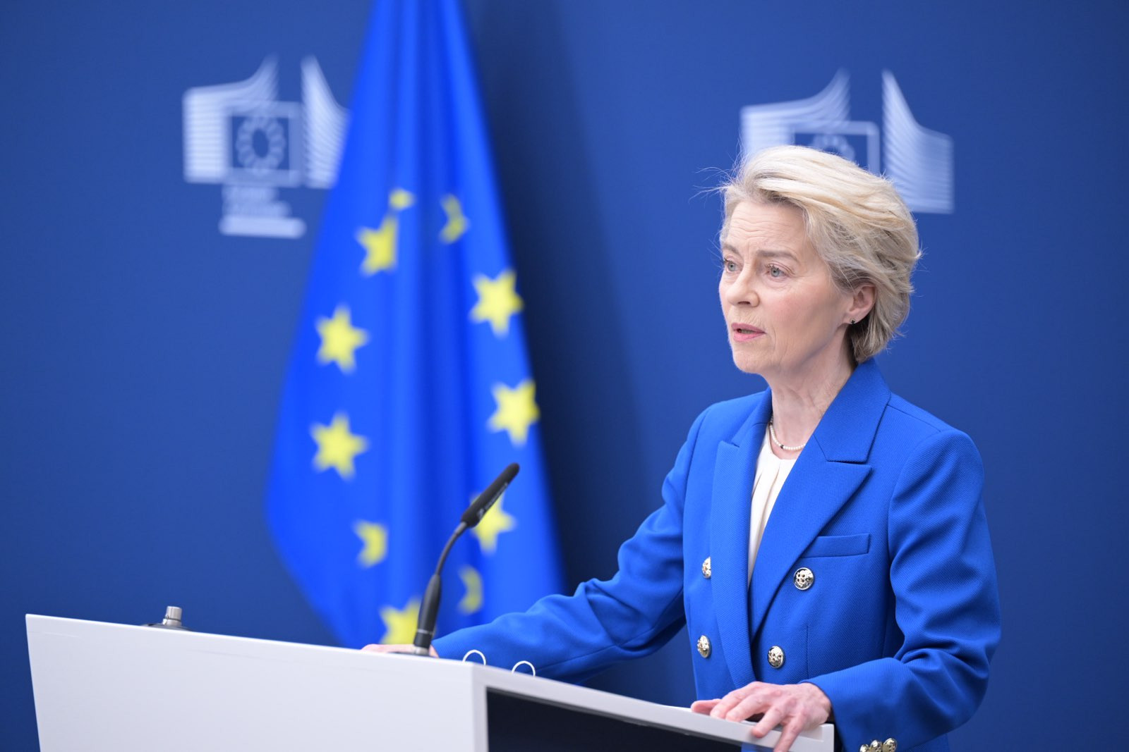EU–Kommissionspräsidentin Ursula von der Leyen stellt "ReArm Europe" vor.